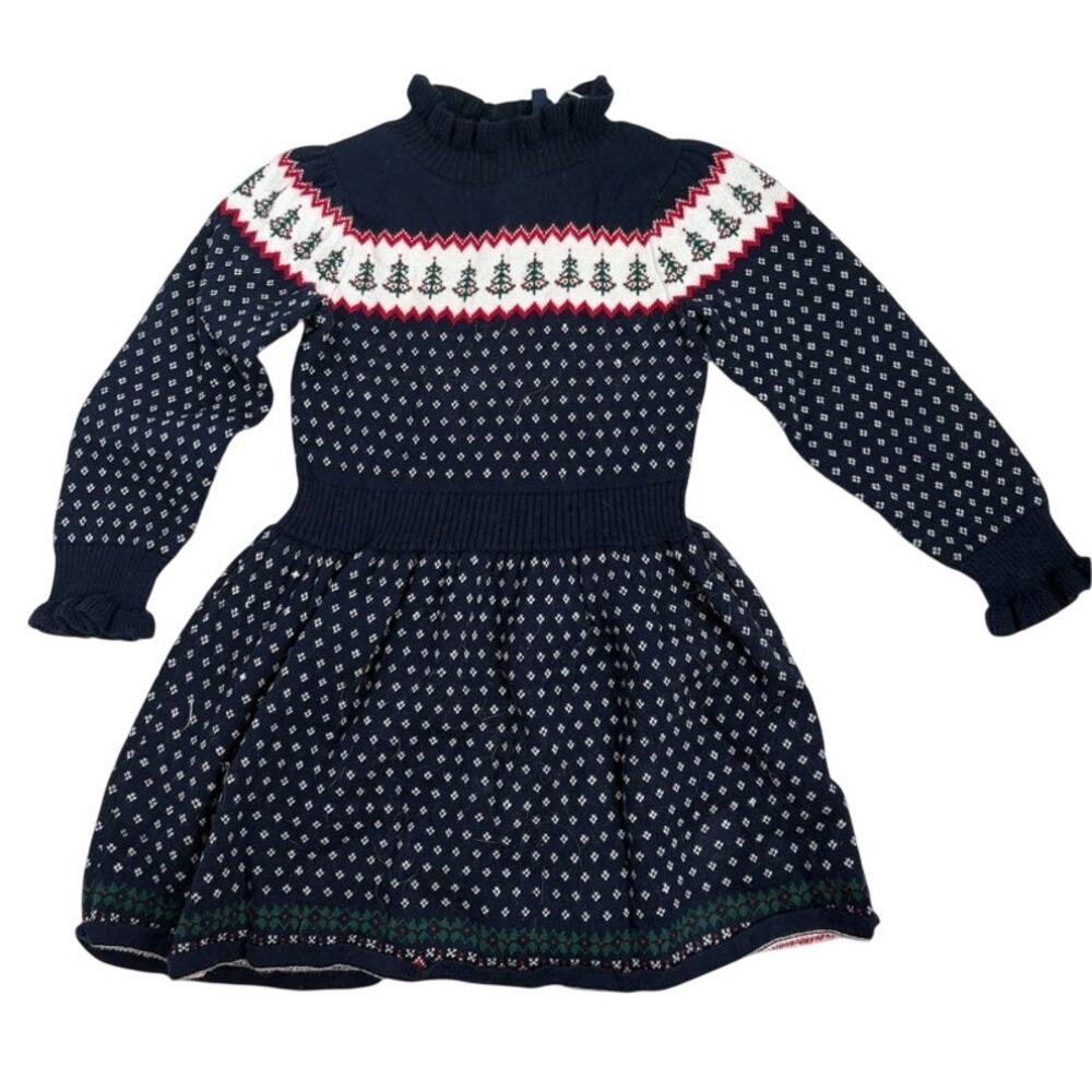 Janie & Jack Girls Christmas Sweater Dress Size 3